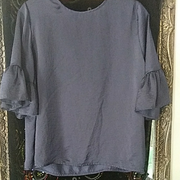 Adorable Navy Ruffles Top - Picture 2 of 4